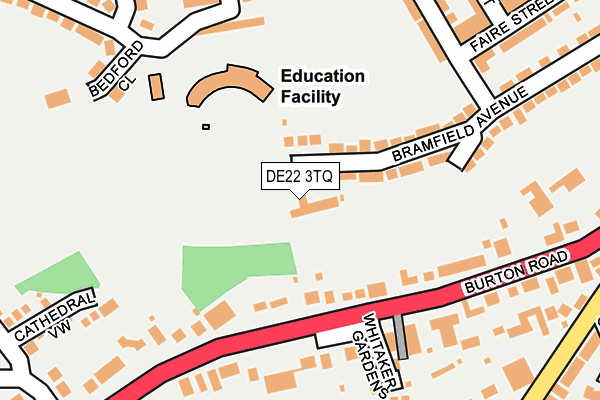 DE22 3TQ map - OS OpenMap – Local (Ordnance Survey)