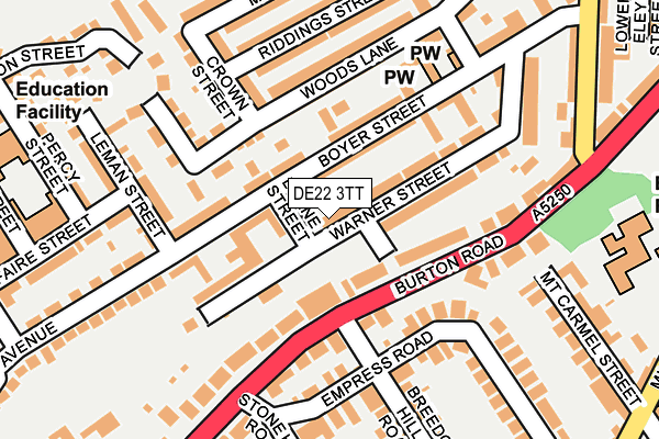 DE22 3TT map - OS OpenMap – Local (Ordnance Survey)