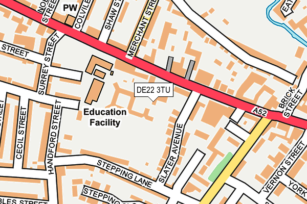 DE22 3TU map - OS OpenMap – Local (Ordnance Survey)