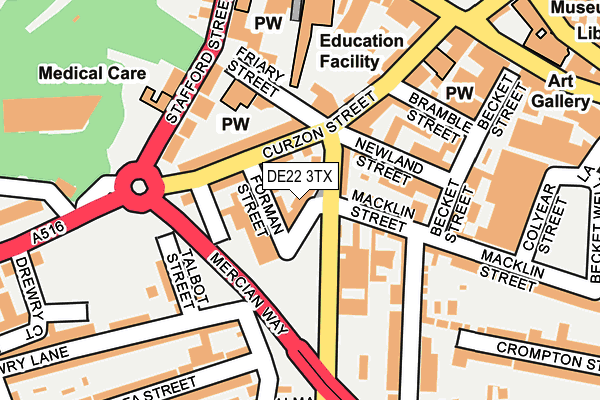 DE22 3TX map - OS OpenMap – Local (Ordnance Survey)