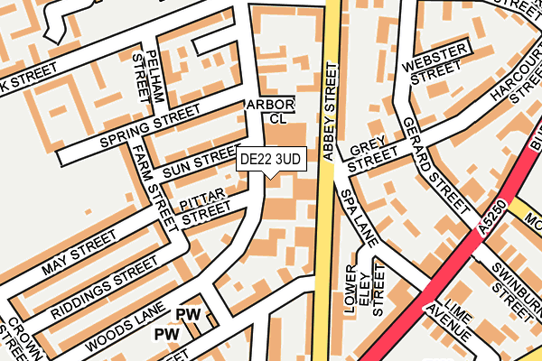 DE22 3UD map - OS OpenMap – Local (Ordnance Survey)