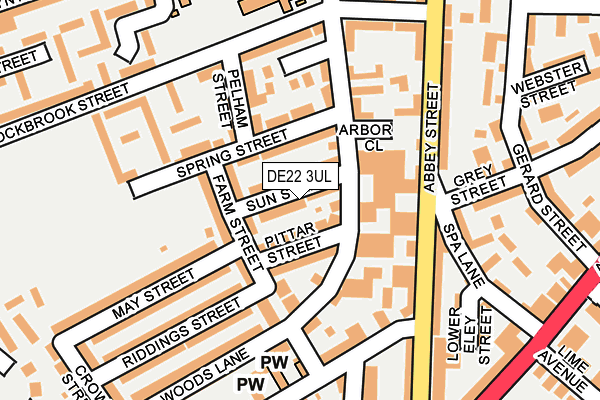 DE22 3UL map - OS OpenMap – Local (Ordnance Survey)