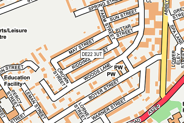 DE22 3UT map - OS OpenMap – Local (Ordnance Survey)