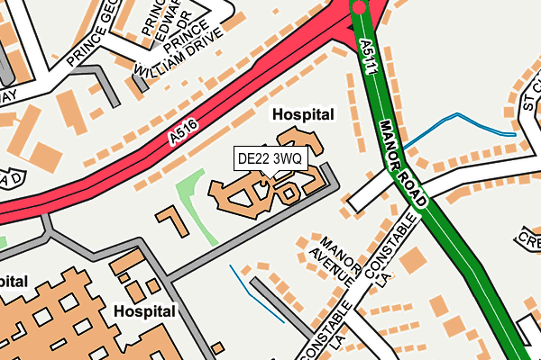 DE22 3WQ map - OS OpenMap – Local (Ordnance Survey)