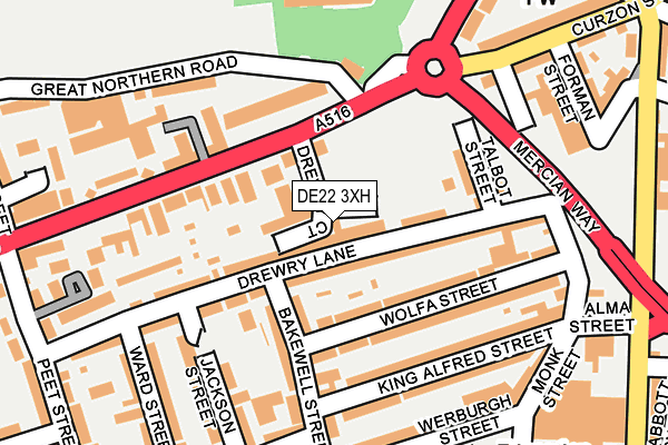 DE22 3XH map - OS OpenMap – Local (Ordnance Survey)