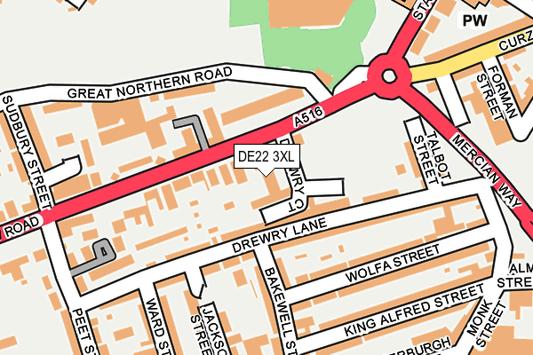 DE22 3XL map - OS OpenMap – Local (Ordnance Survey)