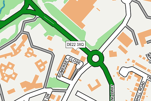 DE22 3XQ map - OS OpenMap – Local (Ordnance Survey)
