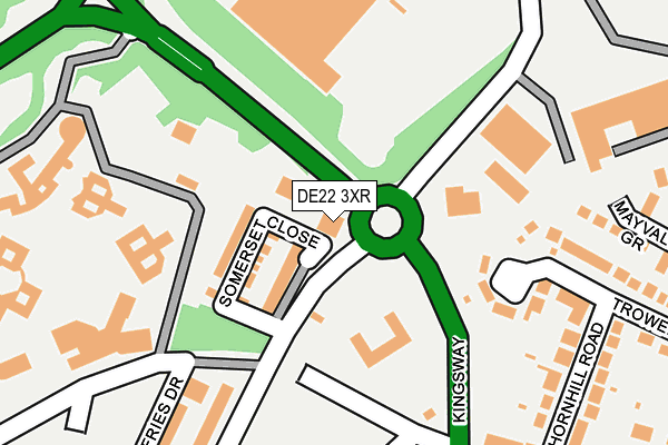 DE22 3XR map - OS OpenMap – Local (Ordnance Survey)
