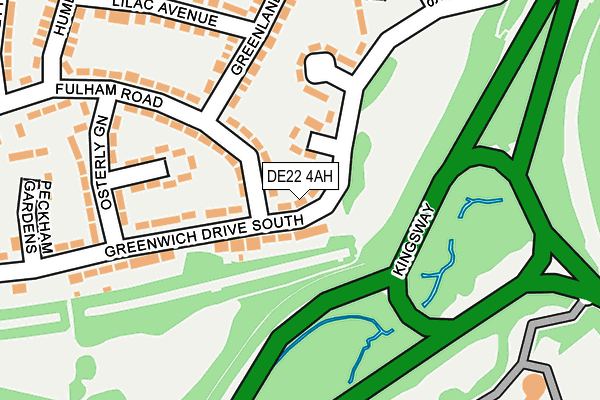 DE22 4AH map - OS OpenMap – Local (Ordnance Survey)