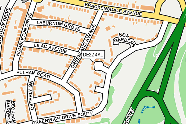 DE22 4AL map - OS OpenMap – Local (Ordnance Survey)