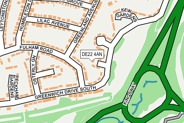 DE22 4AN map - OS OpenMap – Local (Ordnance Survey)