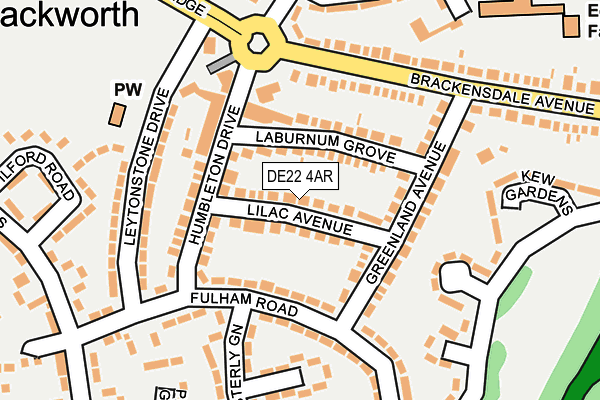 DE22 4AR map - OS OpenMap – Local (Ordnance Survey)