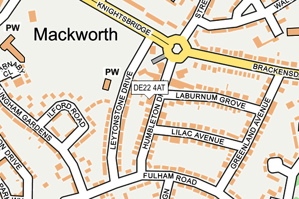 DE22 4AT map - OS OpenMap – Local (Ordnance Survey)