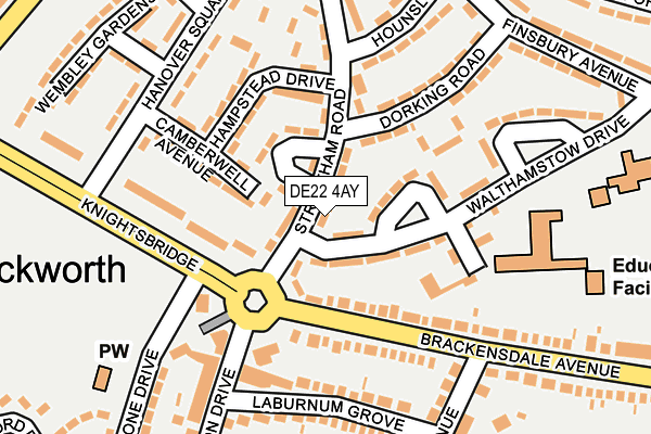DE22 4AY map - OS OpenMap – Local (Ordnance Survey)