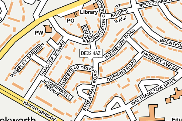 DE22 4AZ map - OS OpenMap – Local (Ordnance Survey)