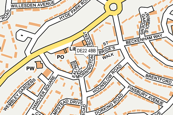 DE22 4BB map - OS OpenMap – Local (Ordnance Survey)