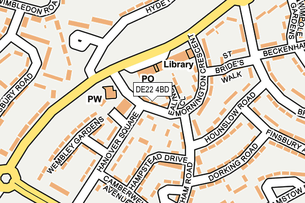 DE22 4BD map - OS OpenMap – Local (Ordnance Survey)