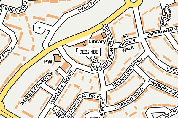 DE22 4BE map - OS OpenMap – Local (Ordnance Survey)