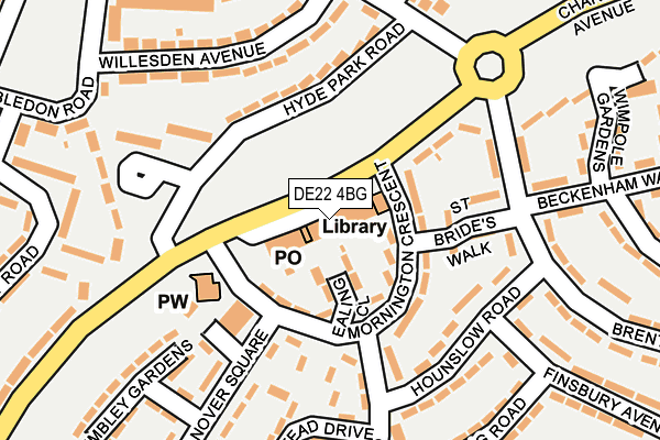 DE22 4BG map - OS OpenMap – Local (Ordnance Survey)