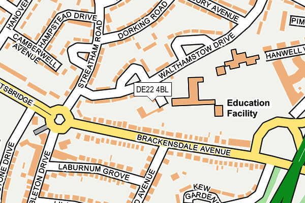 DE22 4BL map - OS OpenMap – Local (Ordnance Survey)