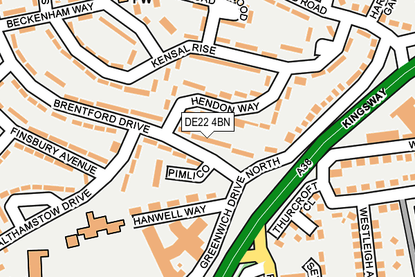 DE22 4BN map - OS OpenMap – Local (Ordnance Survey)