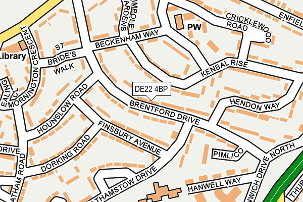 DE22 4BP map - OS OpenMap – Local (Ordnance Survey)