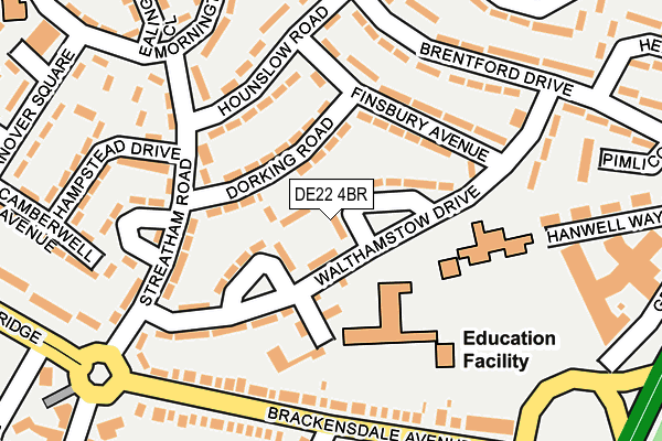 DE22 4BR map - OS OpenMap – Local (Ordnance Survey)