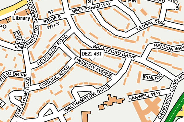 DE22 4BT map - OS OpenMap – Local (Ordnance Survey)