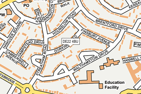 DE22 4BU map - OS OpenMap – Local (Ordnance Survey)