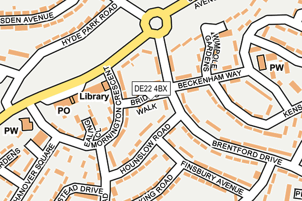 DE22 4BX map - OS OpenMap – Local (Ordnance Survey)