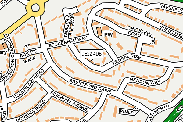 DE22 4DB map - OS OpenMap – Local (Ordnance Survey)