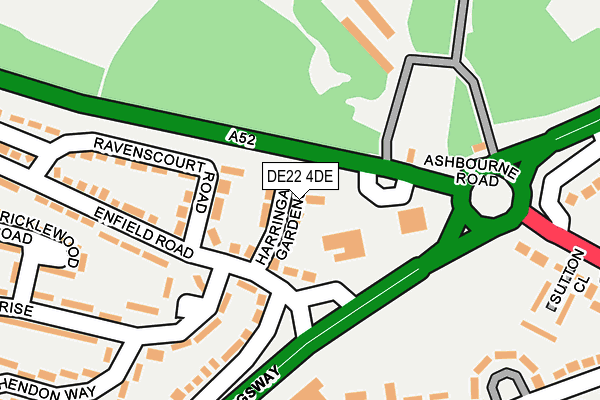 DE22 4DE map - OS OpenMap – Local (Ordnance Survey)