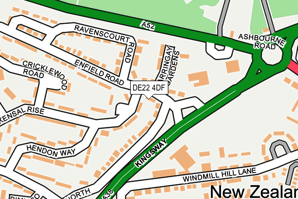 DE22 4DF map - OS OpenMap – Local (Ordnance Survey)