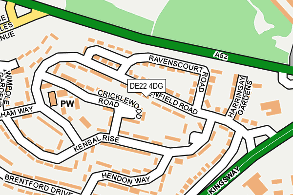 DE22 4DG map - OS OpenMap – Local (Ordnance Survey)