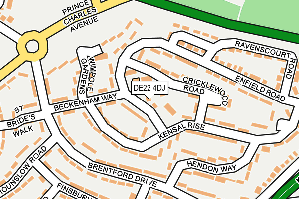 DE22 4DJ map - OS OpenMap – Local (Ordnance Survey)