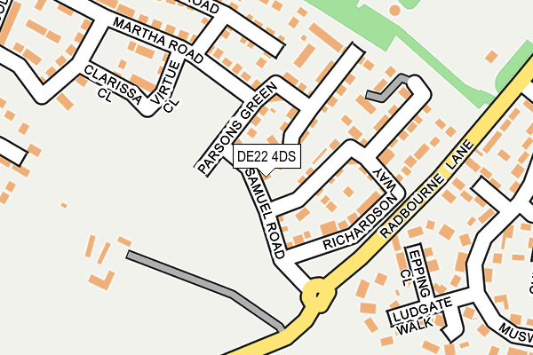 DE22 4DS map - OS OpenMap – Local (Ordnance Survey)