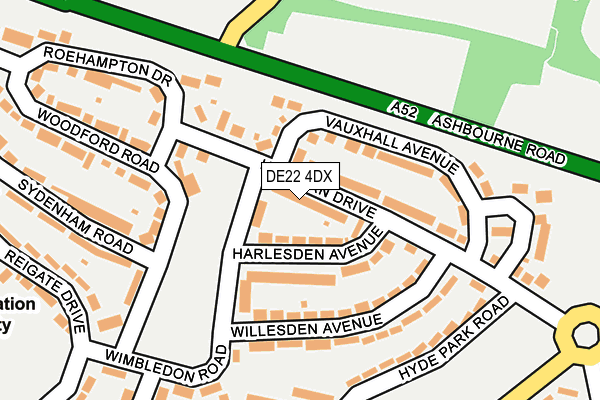 DE22 4DX map - OS OpenMap – Local (Ordnance Survey)