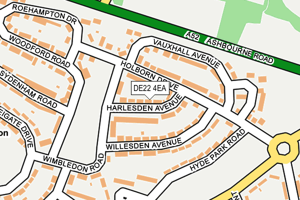 DE22 4EA map - OS OpenMap – Local (Ordnance Survey)