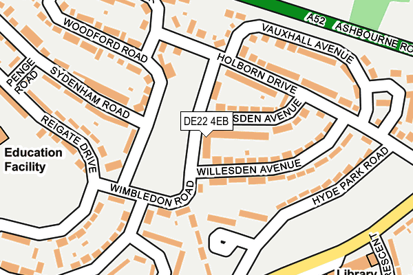 DE22 4EB map - OS OpenMap – Local (Ordnance Survey)