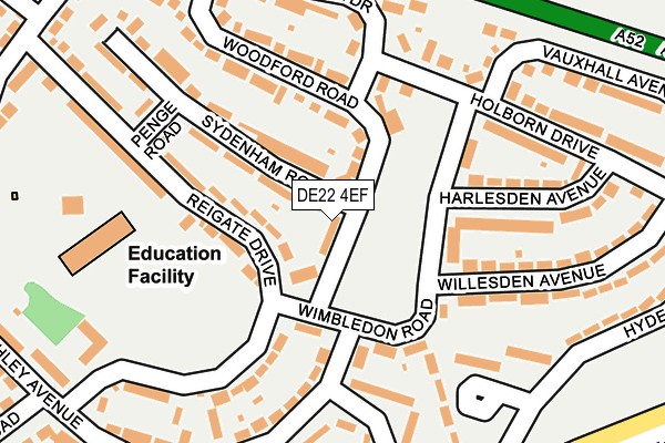 DE22 4EF map - OS OpenMap – Local (Ordnance Survey)