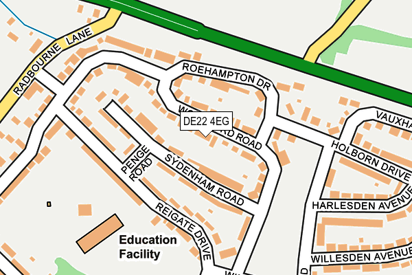 DE22 4EG map - OS OpenMap – Local (Ordnance Survey)