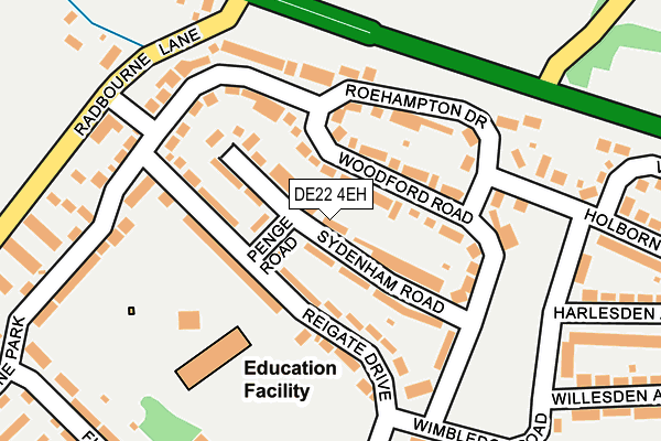 DE22 4EH map - OS OpenMap – Local (Ordnance Survey)