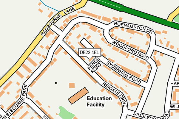DE22 4EL map - OS OpenMap – Local (Ordnance Survey)