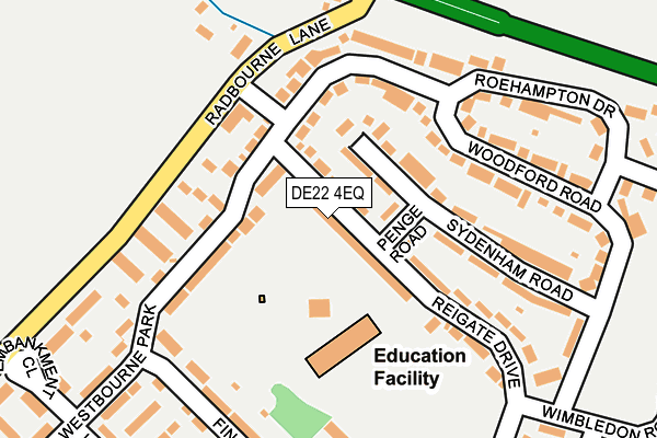 DE22 4EQ map - OS OpenMap – Local (Ordnance Survey)
