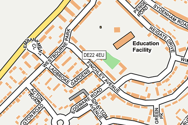 DE22 4EU map - OS OpenMap – Local (Ordnance Survey)