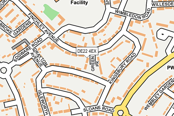 DE22 4EX map - OS OpenMap – Local (Ordnance Survey)