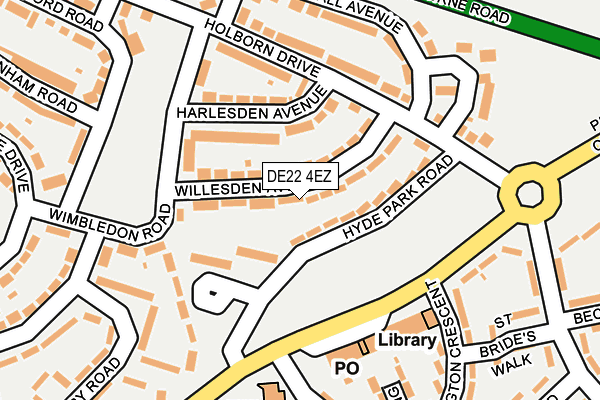DE22 4EZ map - OS OpenMap – Local (Ordnance Survey)