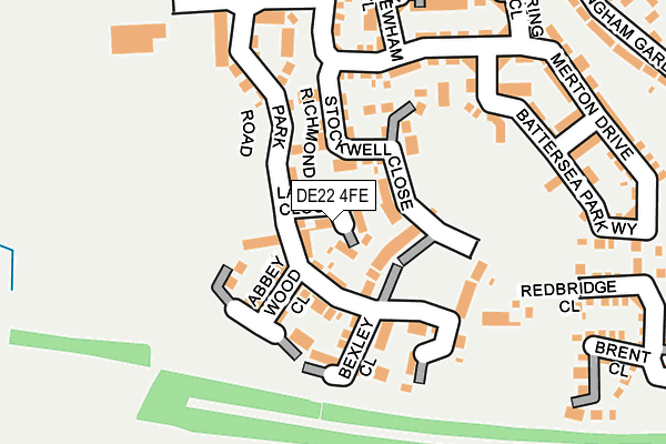 DE22 4FE map - OS OpenMap – Local (Ordnance Survey)
