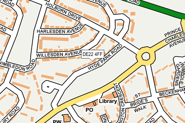 DE22 4FF map - OS OpenMap – Local (Ordnance Survey)