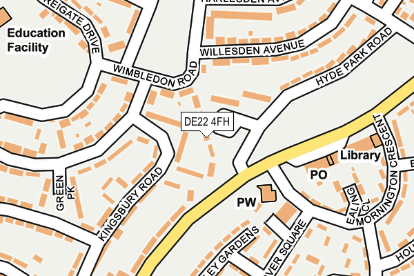 DE22 4FH map - OS OpenMap – Local (Ordnance Survey)